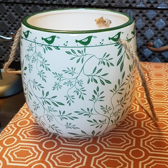 Other - Ceramic Hanging Planter with Birds